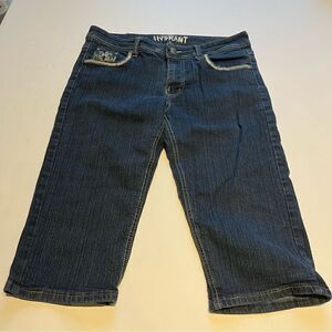 Hydrant Women's Blue denim Bermuda shorts Size 10 Embellished pockets